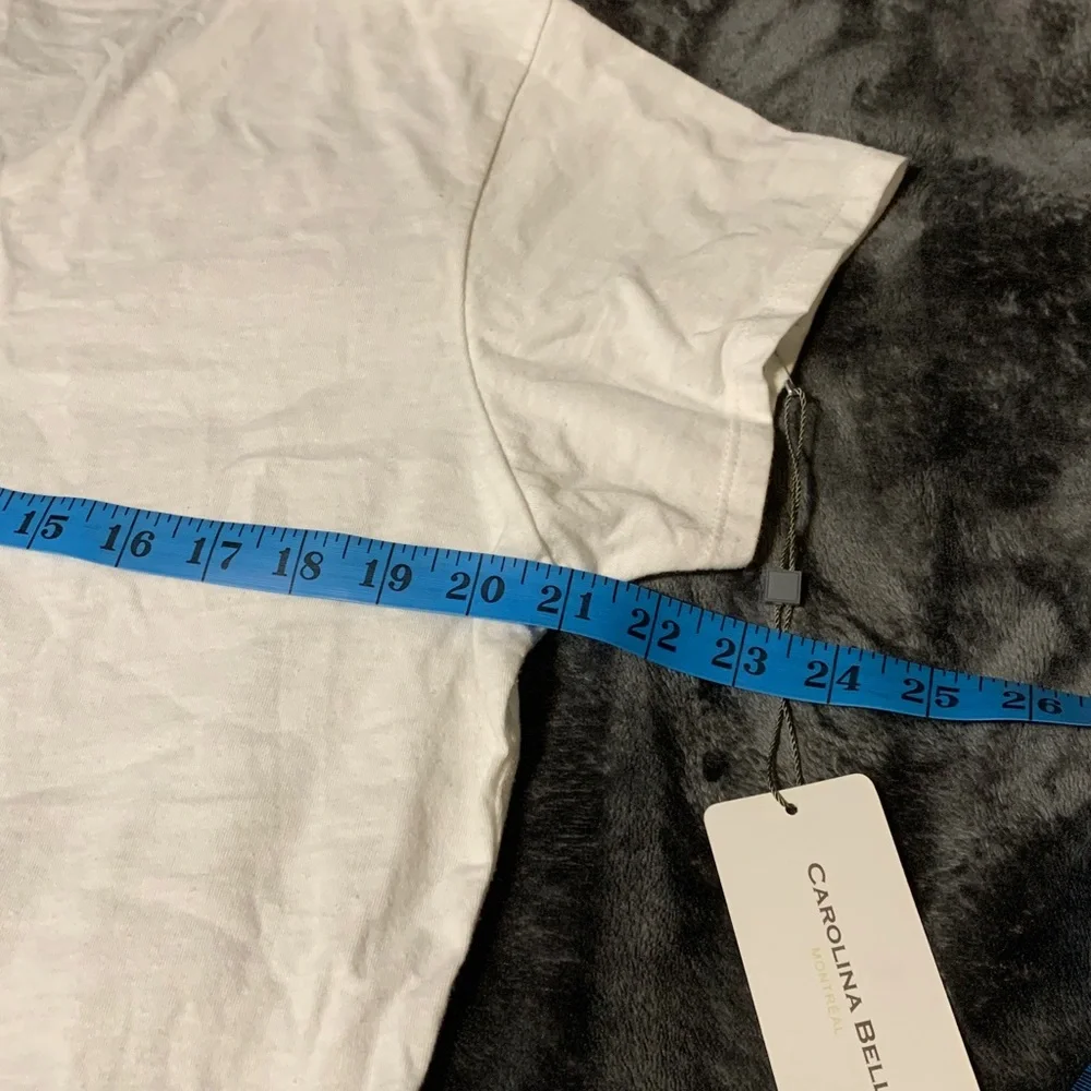 The North Face Women’s White V-Neck Tee with Aqua Graphic - Picture 9 of 10